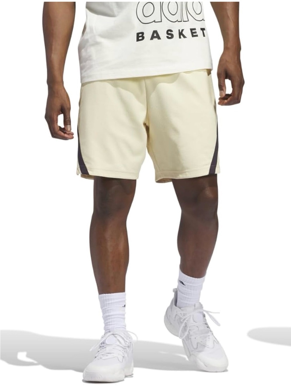 adidas Men's Select Basketball Shorts Size 2XL 11 Inches Inseam Beige New